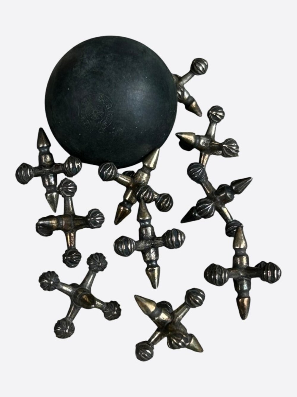 Chrome Hearts Silver Jacks Game Set